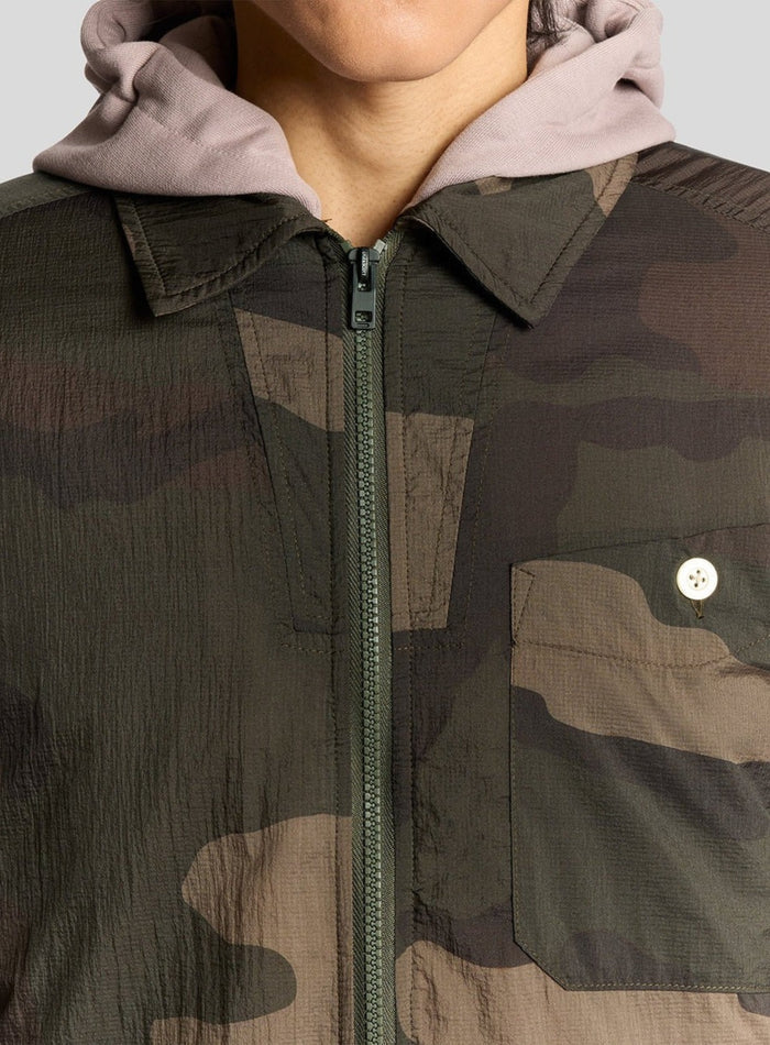 LYLE & SCOTT Insulated Camoflage Overshirt Grey Taupe - MAISONDEFASHION.COM