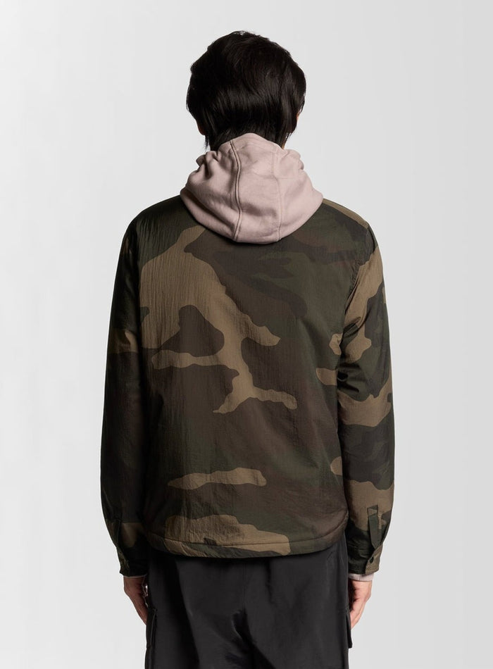 LYLE & SCOTT Insulated Camoflage Overshirt Grey Taupe - MAISONDEFASHION.COM