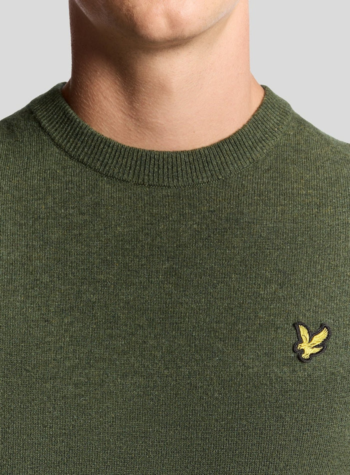 LYLE & SCOTT Lambswool Blend Crew Neck Jumper Deep Depths Marl - MAISONDEFASHION.COM