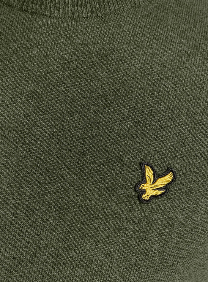 LYLE & SCOTT Lambswool Blend Crew Neck Jumper Deep Depths Marl - MAISONDEFASHION.COM