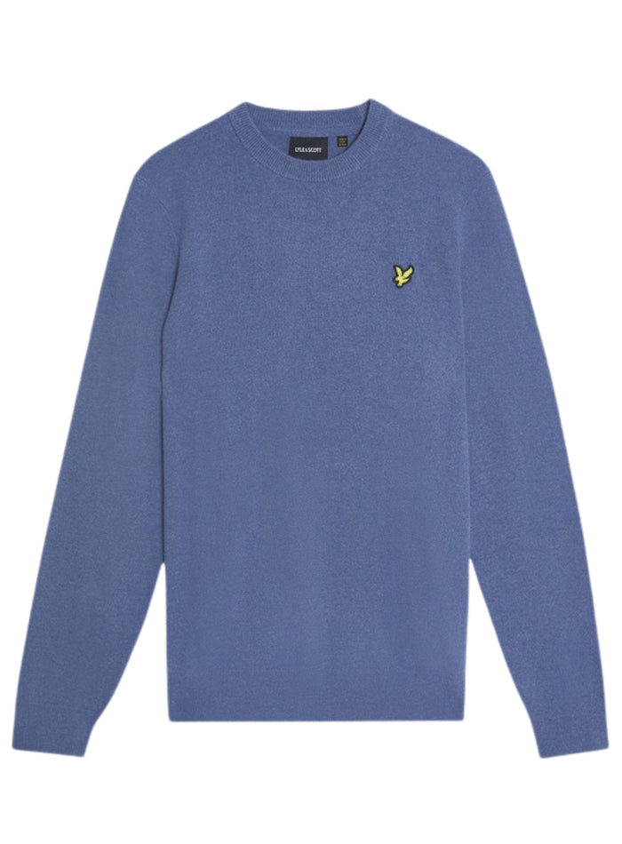 LYLE & SCOTT Lambswool Blend Crew Neck Jumper Graystone Marl - MAISONDEFASHION.COM