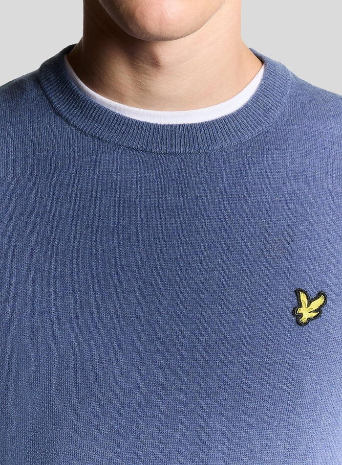 LYLE & SCOTT Lambswool Blend Crew Neck Jumper Graystone Marl - MAISONDEFASHION.COM