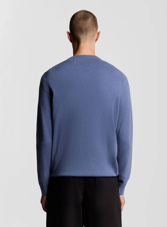 LYLE & SCOTT Lambswool Blend Crew Neck Jumper Graystone Marl - MAISONDEFASHION.COM