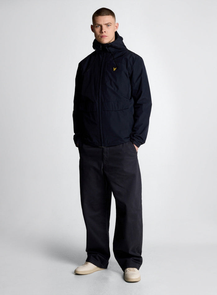 LYLE & SCOTT Lightweight Hooded Zip Through Jacket Dark Navy - MAISONDEFASHION.COM