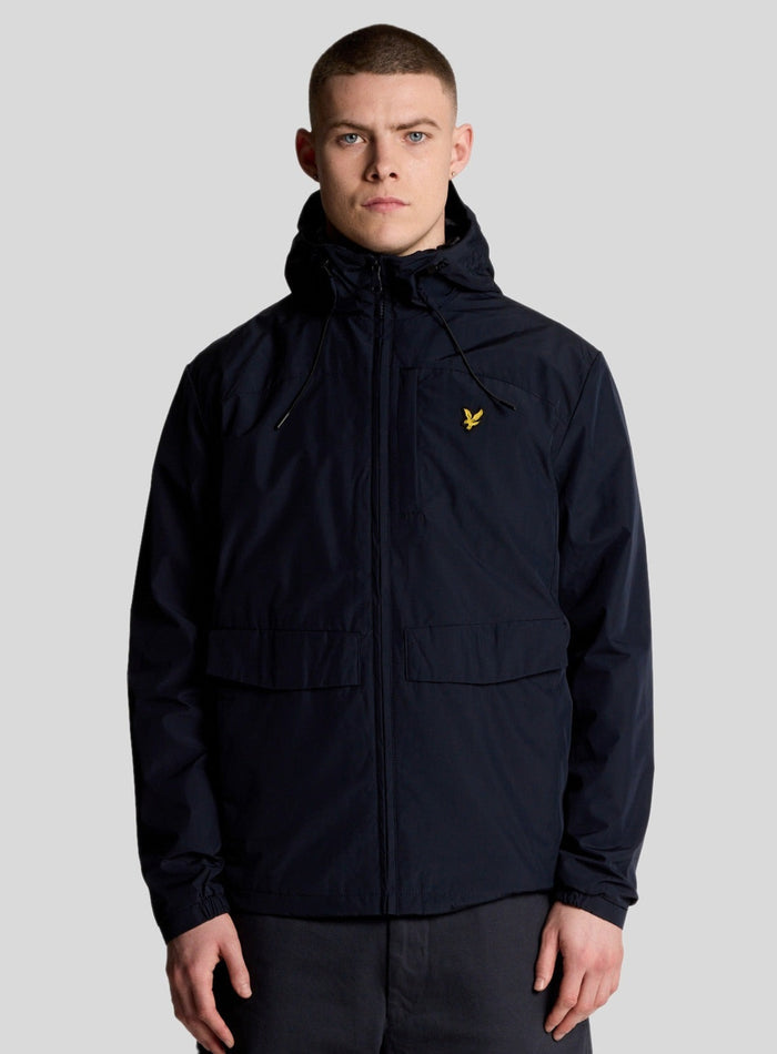 LYLE & SCOTT Lightweight Hooded Zip Through Jacket Dark Navy - MAISONDEFASHION.COM