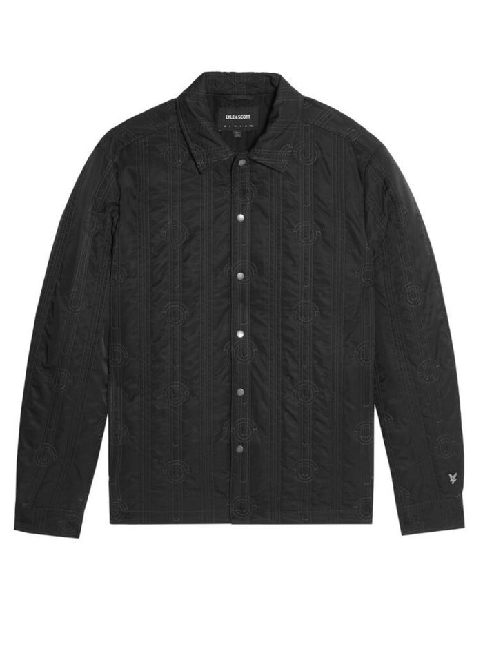 LYLE & SCOTT Lightweight Quilted Overshirt Black Ice - MAISONDEFASHION.COM