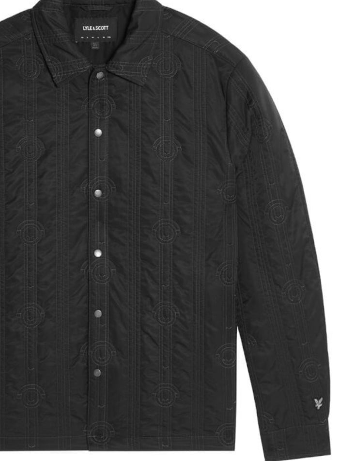 LYLE & SCOTT Lightweight Quilted Overshirt Black Ice - MAISONDEFASHION.COM