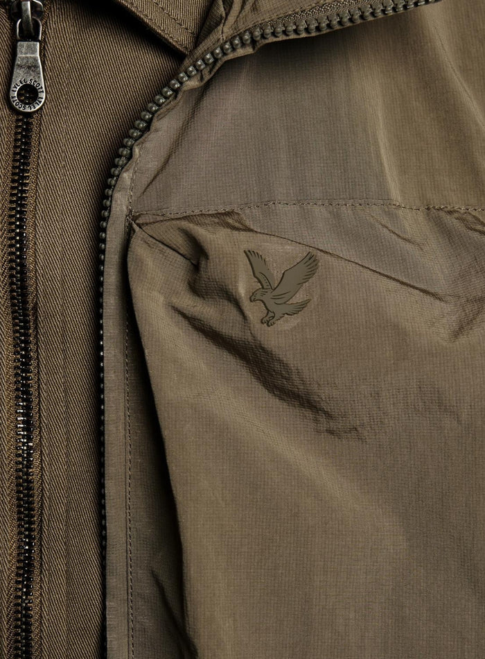 LYLE & SCOTT Lightweight Ripstop Gilet Khaki Ash - MAISONDEFASHION.COM