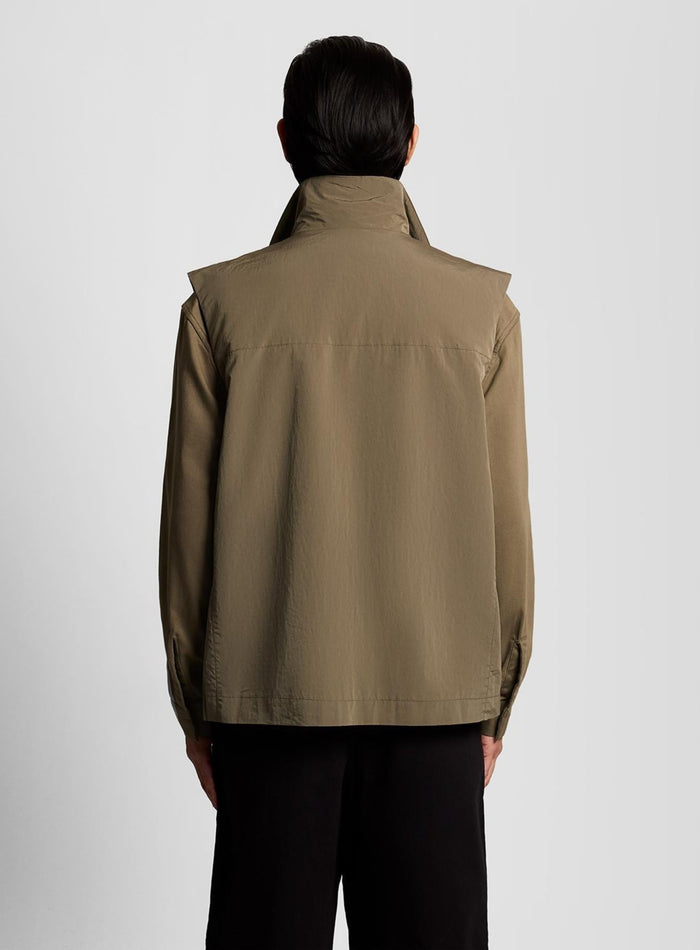 LYLE & SCOTT Lightweight Ripstop Gilet Khaki Ash - MAISONDEFASHION.COM