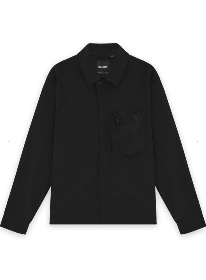 LYLE & SCOTT Lightweight Ripstop Overshirt Jet Black - MAISONDEFASHION.COM