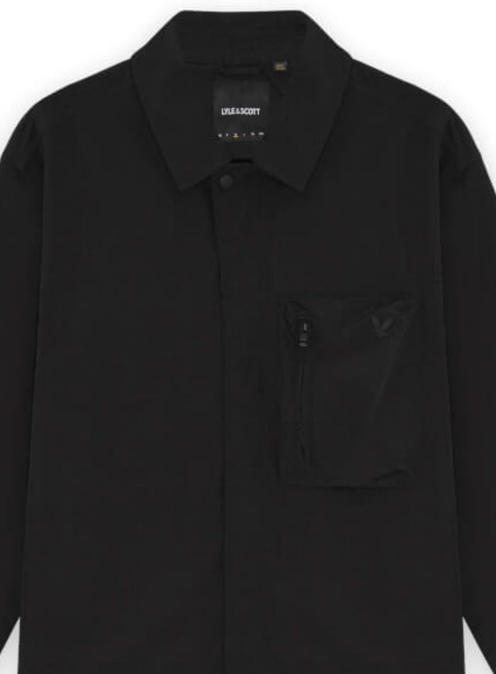 LYLE & SCOTT Lightweight Ripstop Overshirt Jet Black - MAISONDEFASHION.COM