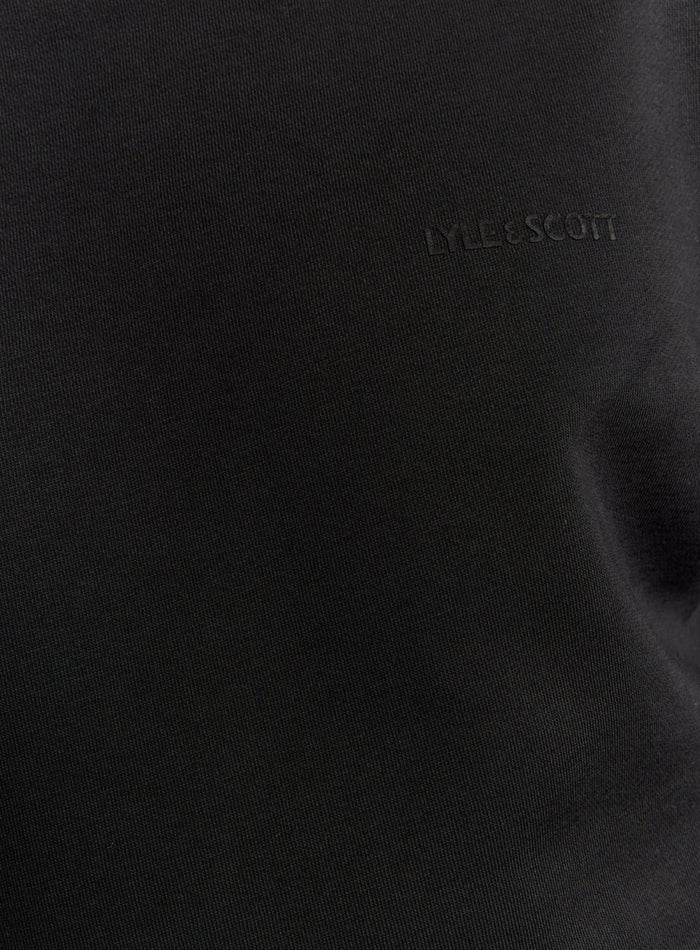 LYLE & SCOTT Logo Brushback Crew Neck Sweatshirt Jet Black - MAISONDEFASHION.COM