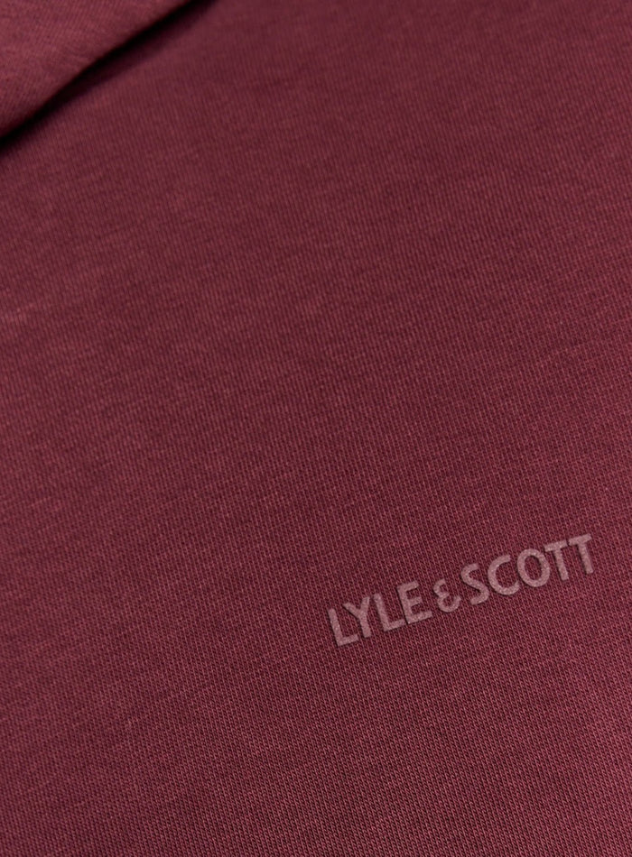 LYLE & SCOTT Logo Brushback Pullover Hoodie Port - MAISONDEFASHION.COM