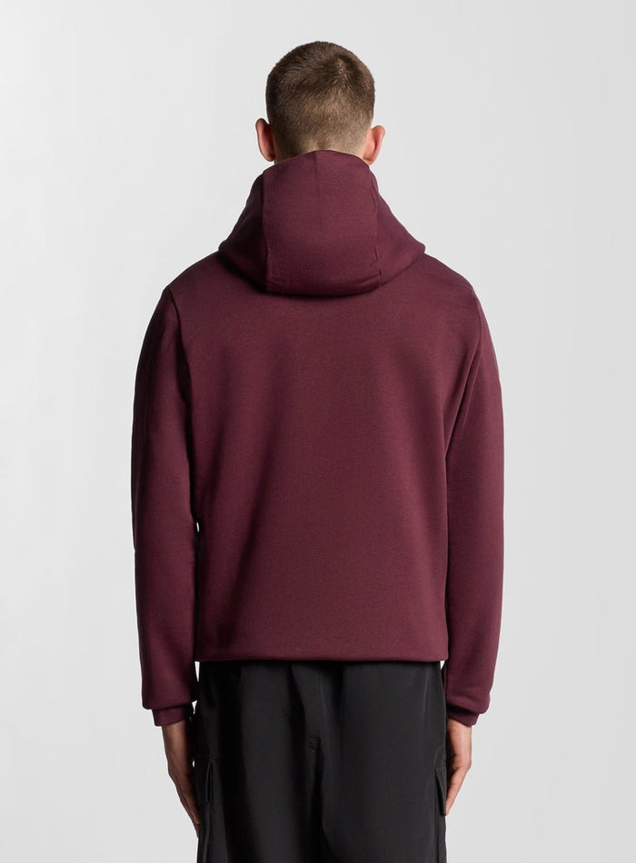 LYLE & SCOTT Logo Brushback Pullover Hoodie Port - MAISONDEFASHION.COM
