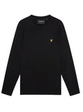 LYLE & SCOTT Long Sleeve Cotton T-Shirt Jet Black - MAISONDEFASHION.COM