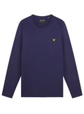 LYLE & SCOTT Long Sleeve Cotton T-Shirt Navy - MAISONDEFASHION.COM