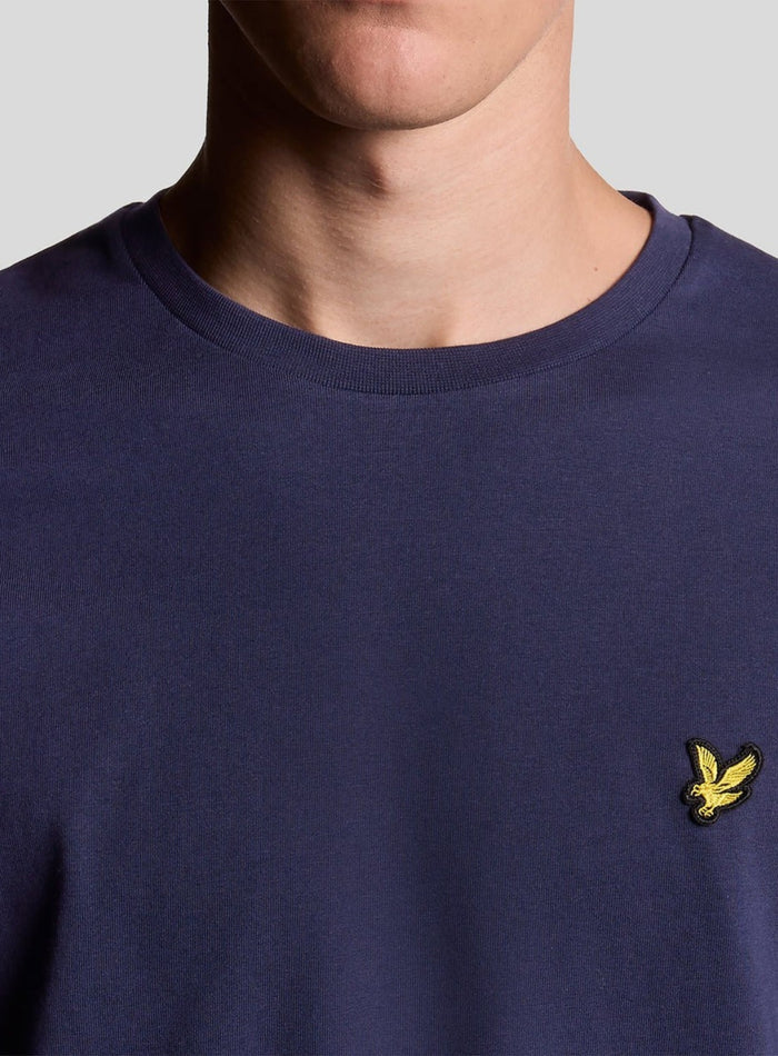 LYLE & SCOTT Long Sleeve Cotton T-Shirt Navy - MAISONDEFASHION.COM