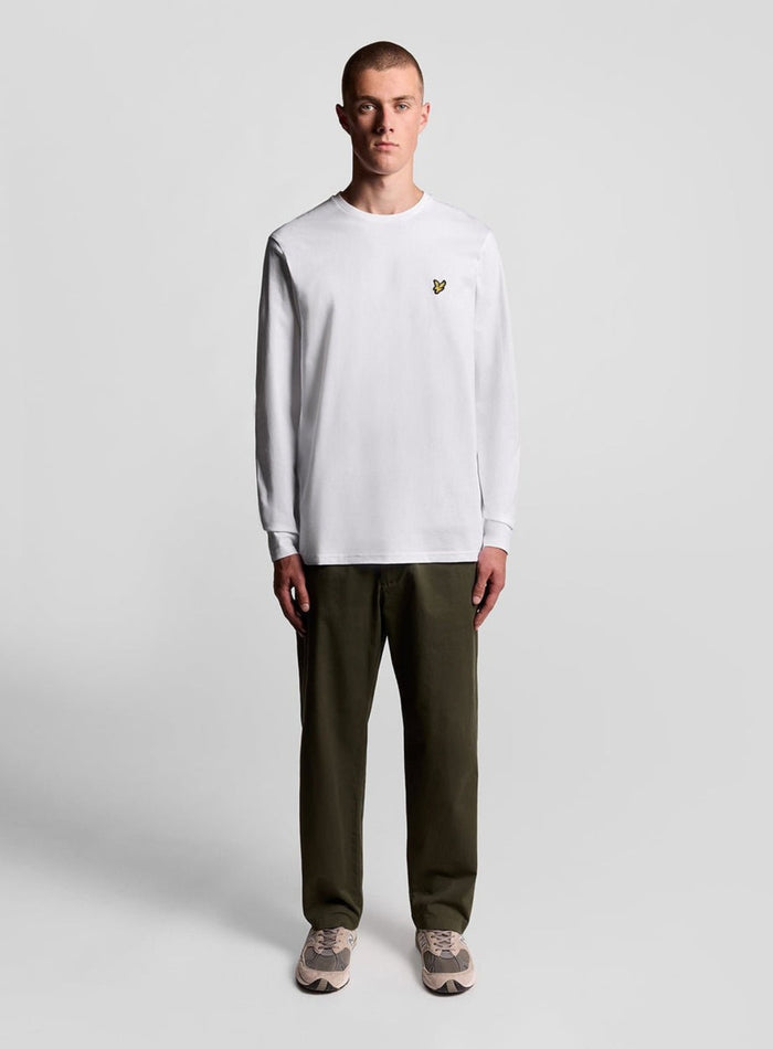 LYLE & SCOTT Long Sleeve Cotton T-Shirt White - MAISONDEFASHION.COM