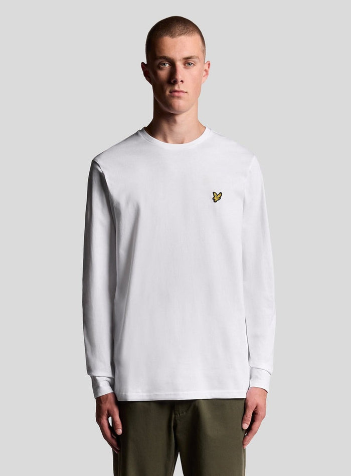 LYLE & SCOTT Long Sleeve Cotton T-Shirt White - MAISONDEFASHION.COM