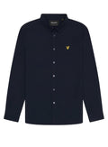 LYLE & SCOTT Long Sleeve Poplin Shirt Dark Navy - MAISONDEFASHION.COM