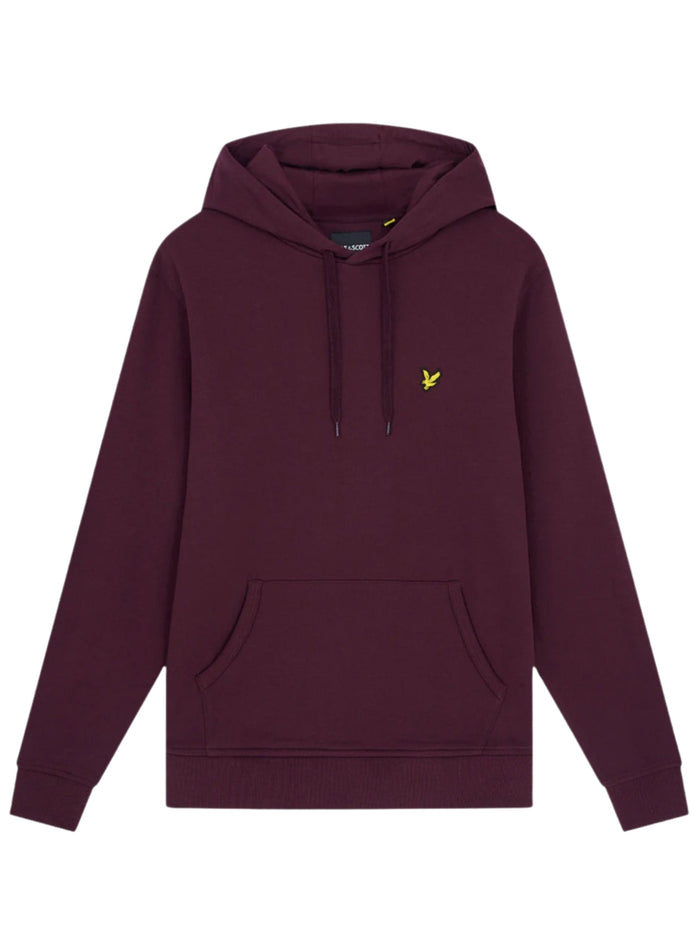 LYLE & SCOTT Loopback Cotton Hoodie Burgundy - MAISONDEFASHION.COM