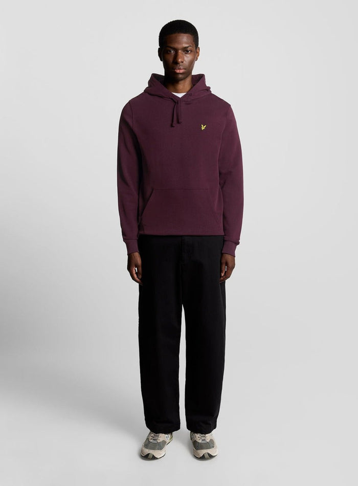 LYLE & SCOTT Loopback Cotton Hoodie Burgundy - MAISONDEFASHION.COM