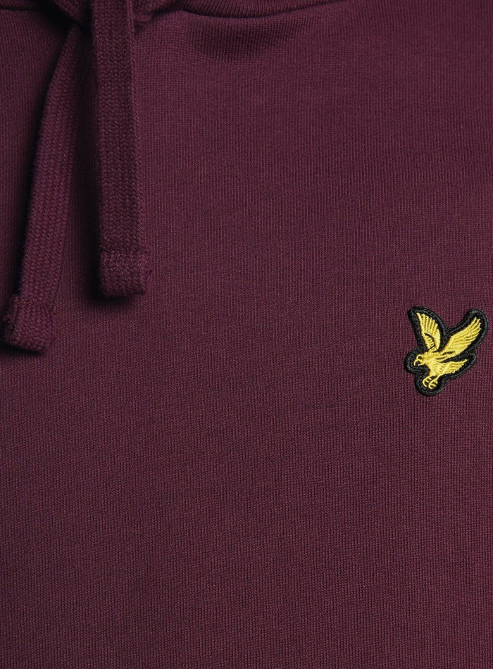 LYLE & SCOTT Loopback Cotton Hoodie Burgundy - MAISONDEFASHION.COM