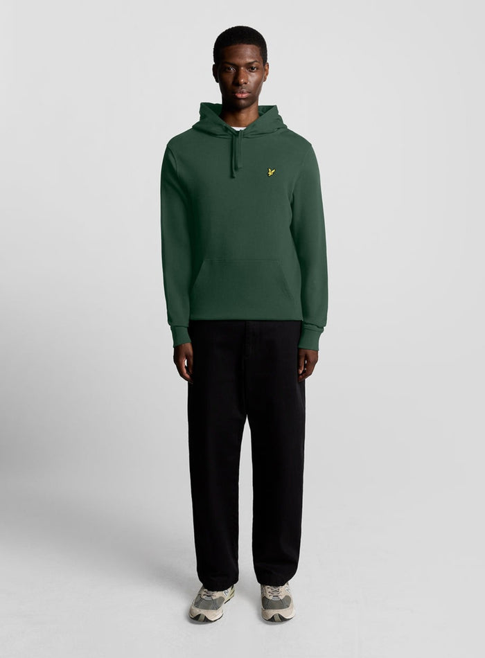 LYLE & SCOTT Loopback Cotton Hoodie Dark Green - MAISONDEFASHION.COM