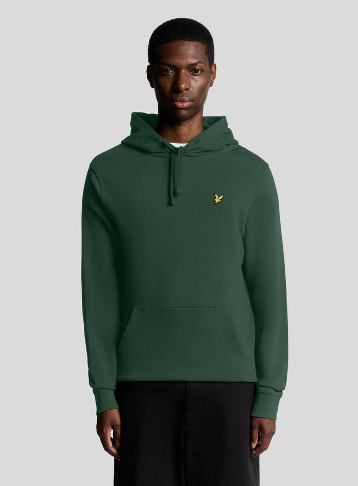 LYLE & SCOTT Loopback Cotton Hoodie Dark Green - MAISONDEFASHION.COM