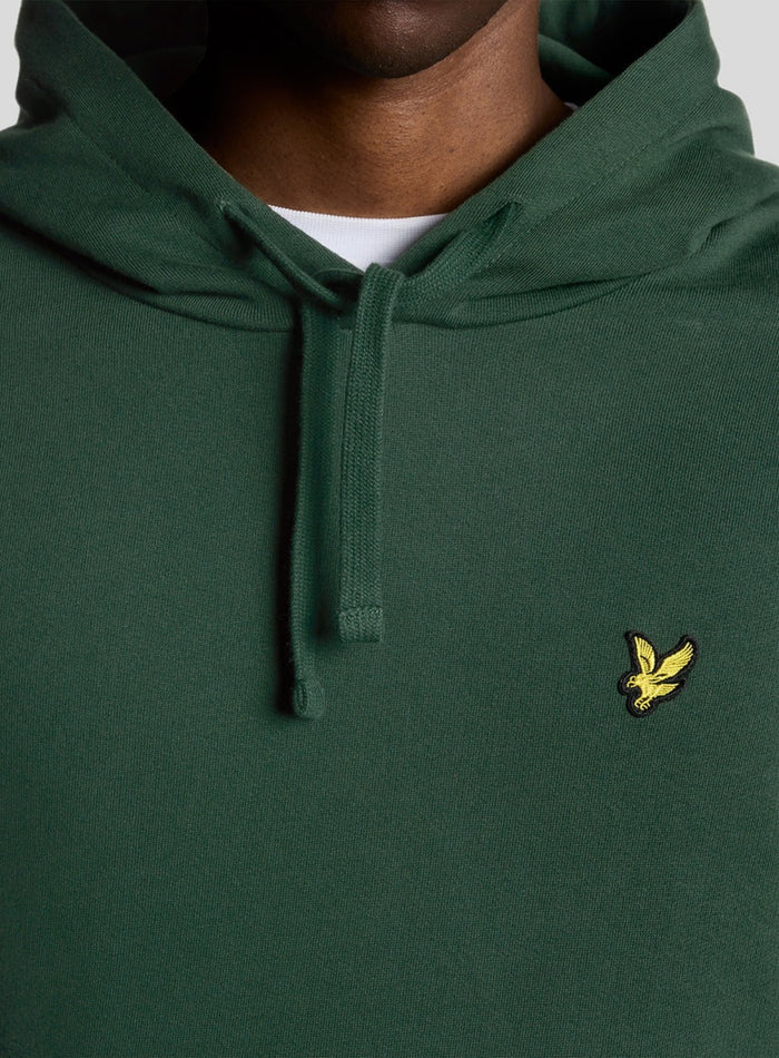 LYLE & SCOTT Loopback Cotton Hoodie Dark Green - MAISONDEFASHION.COM