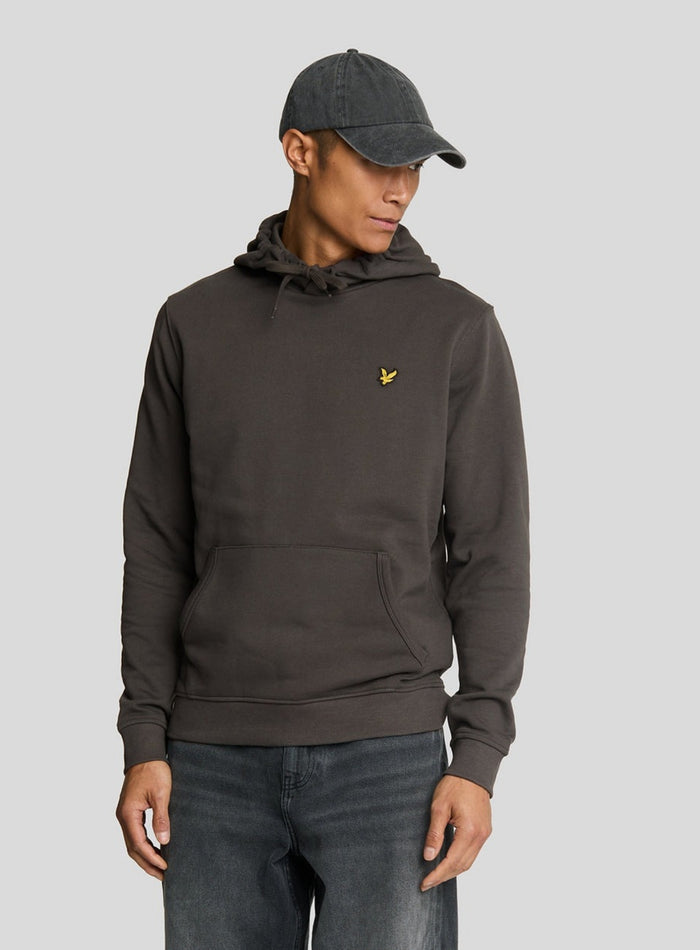 LYLE & SCOTT Loopback Cotton Hoodie Gunmetal - MAISONDEFASHION.COM