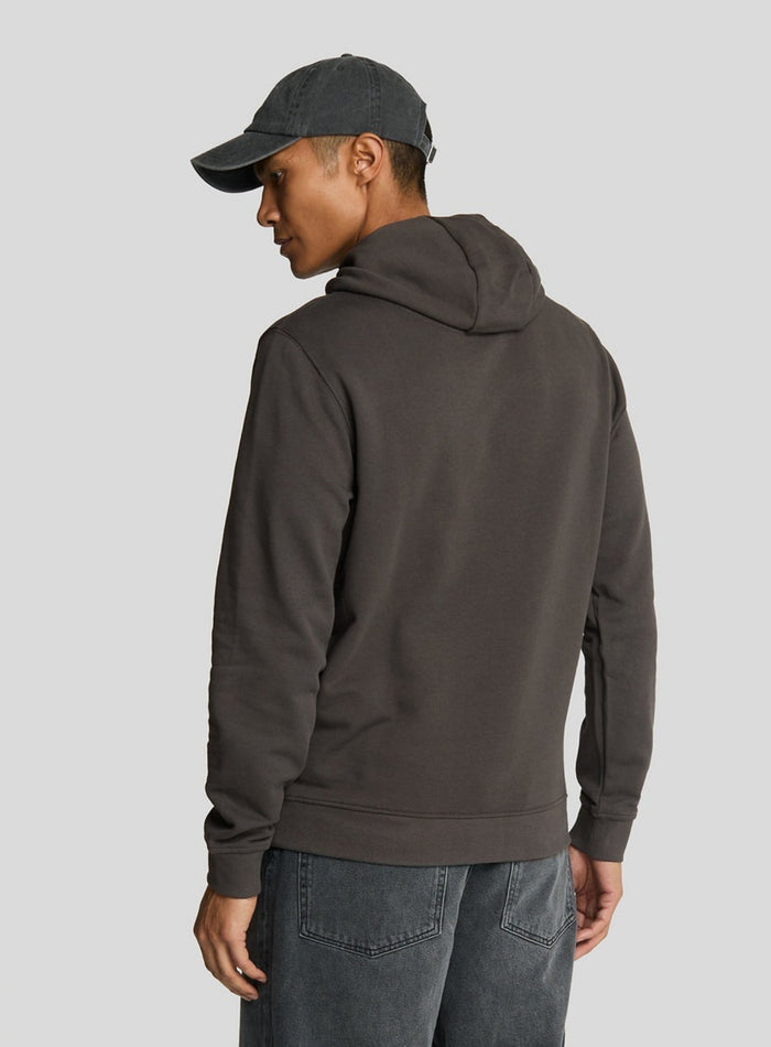 LYLE & SCOTT Loopback Cotton Hoodie Gunmetal - MAISONDEFASHION.COM