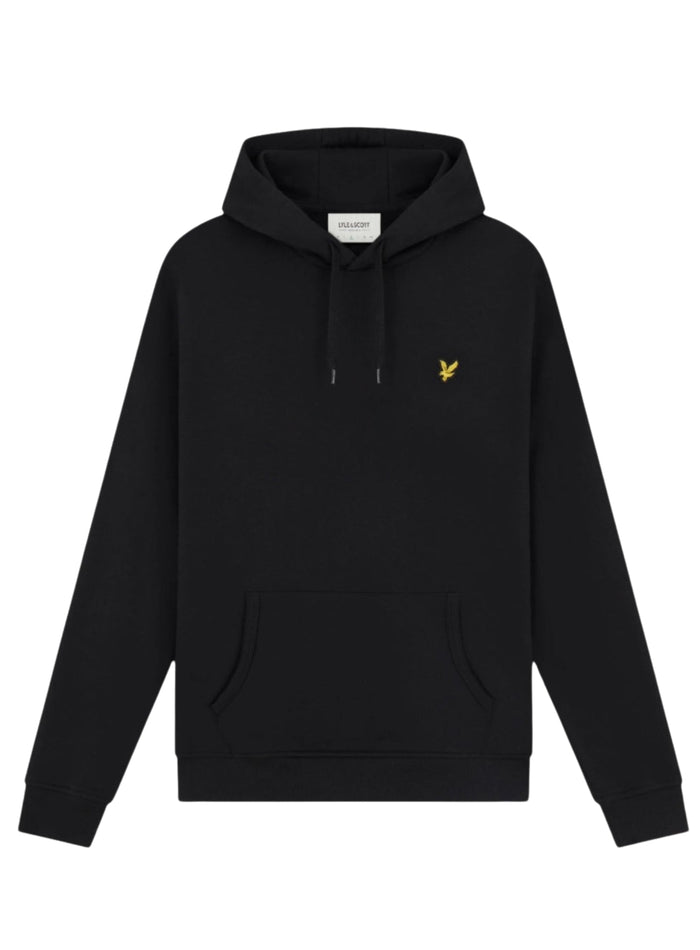 LYLE & SCOTT Loopback Cotton Hoodie Jet Black - MAISONDEFASHION.COM