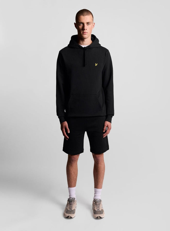 LYLE & SCOTT Loopback Cotton Hoodie Jet Black - MAISONDEFASHION.COM