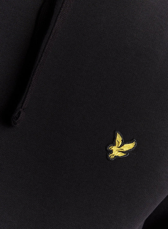 LYLE & SCOTT Loopback Cotton Hoodie Jet Black - MAISONDEFASHION.COM