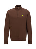 LYLE & SCOTT Loopback Quarter Zip Sweat Bottle Brown - MAISONDEFASHION.COM