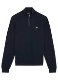 LYLE & SCOTT Loopback Quarter Zip Sweat Dark Navy - MAISONDEFASHION.COM