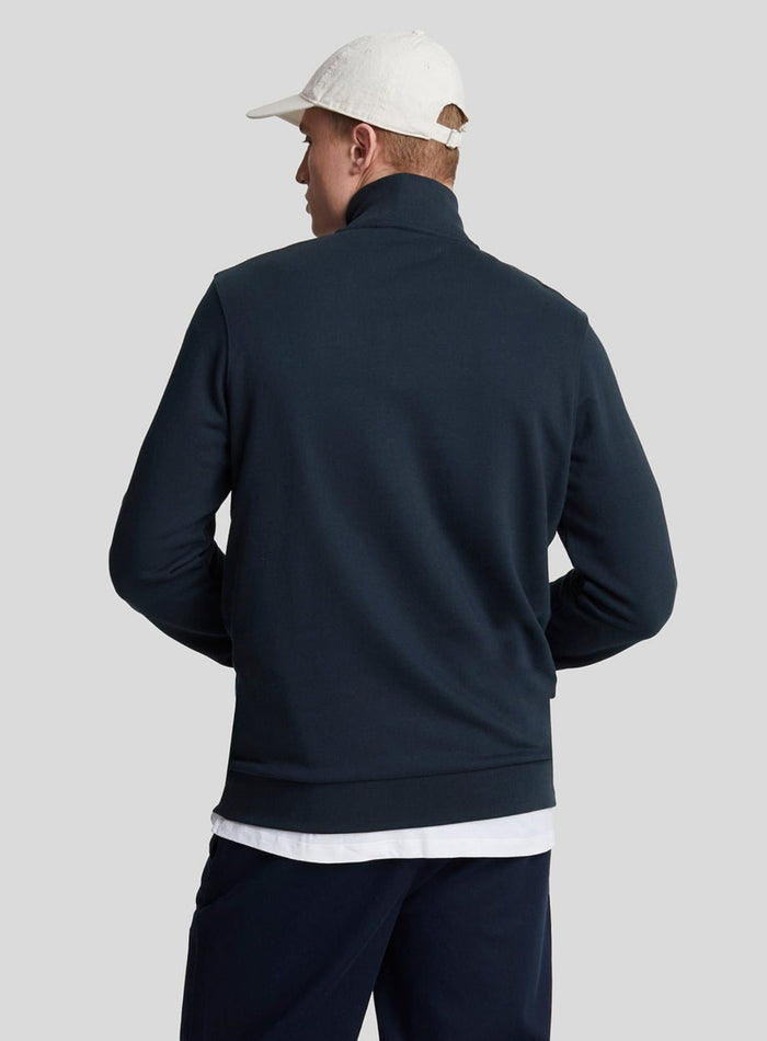 LYLE & SCOTT Loopback Quarter Zip Sweat Dark Navy - MAISONDEFASHION.COM