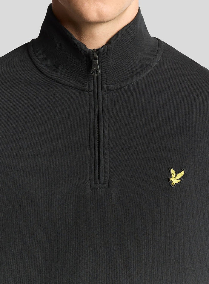 LYLE & SCOTT Loopback Quarter Zip Sweat Gunmetal - MAISONDEFASHION.COM