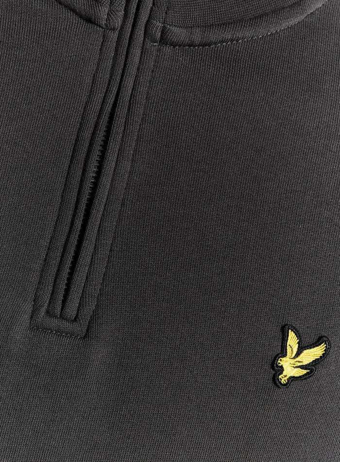 LYLE & SCOTT Loopback Quarter Zip Sweat Gunmetal - MAISONDEFASHION.COM