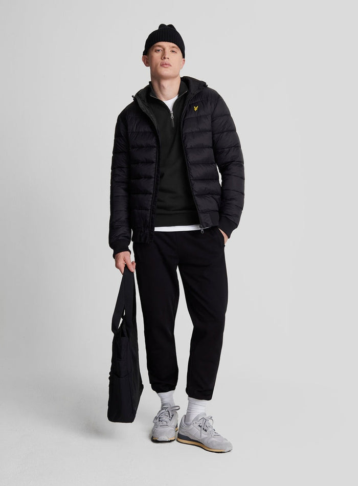 LYLE & SCOTT Loopback Quarter Zip Sweat Jet Black - MAISONDEFASHION.COM