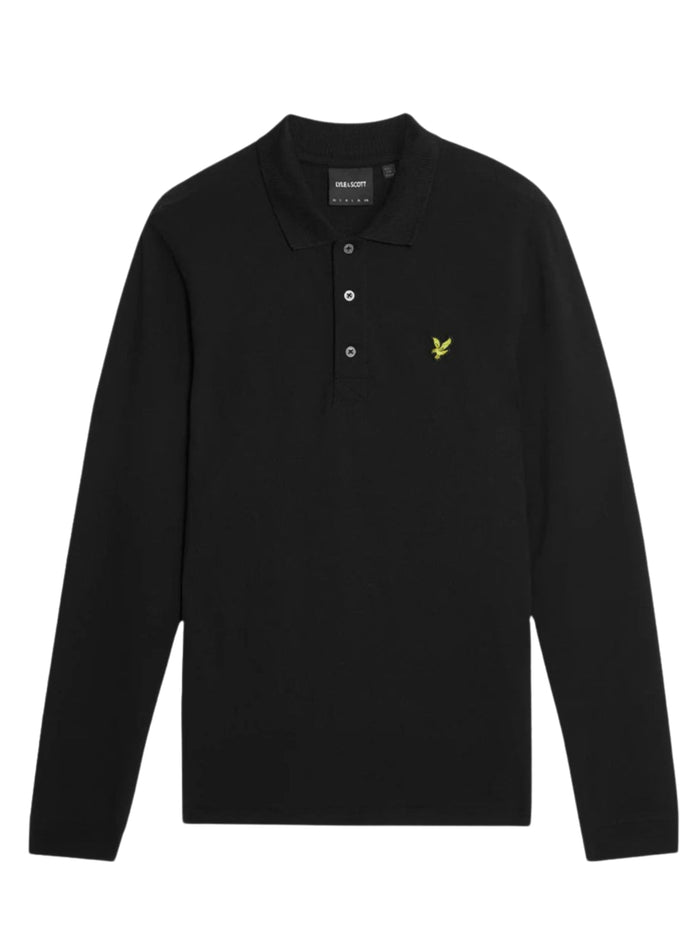 LYLE & SCOTT LS Polo Shirt Jet Black - MAISONDEFASHION.COM