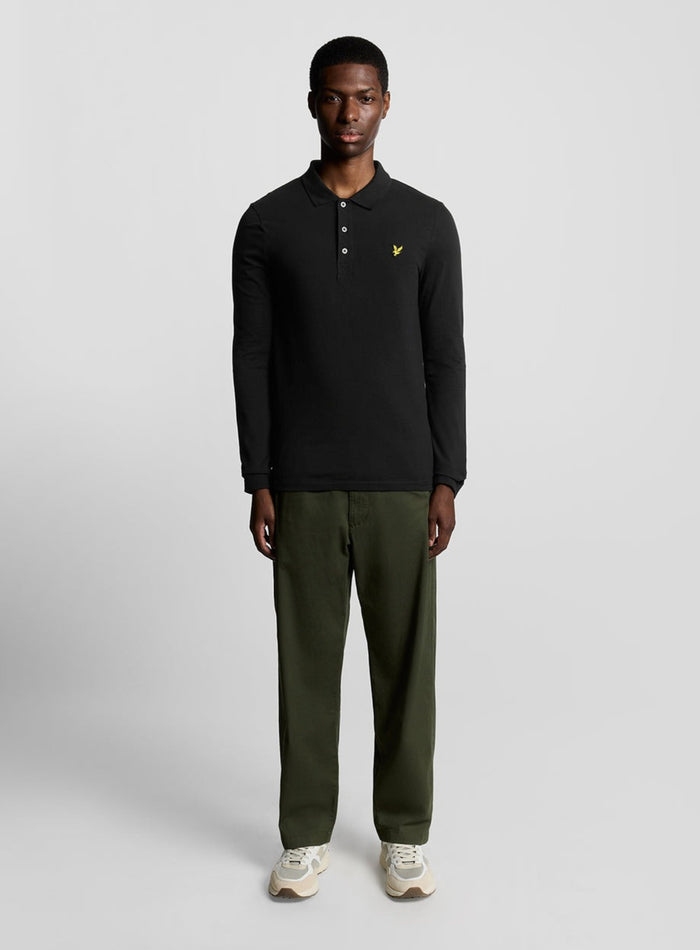 LYLE & SCOTT LS Polo Shirt Jet Black - MAISONDEFASHION.COM