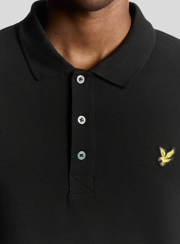 LYLE & SCOTT LS Polo Shirt Jet Black - MAISONDEFASHION.COM