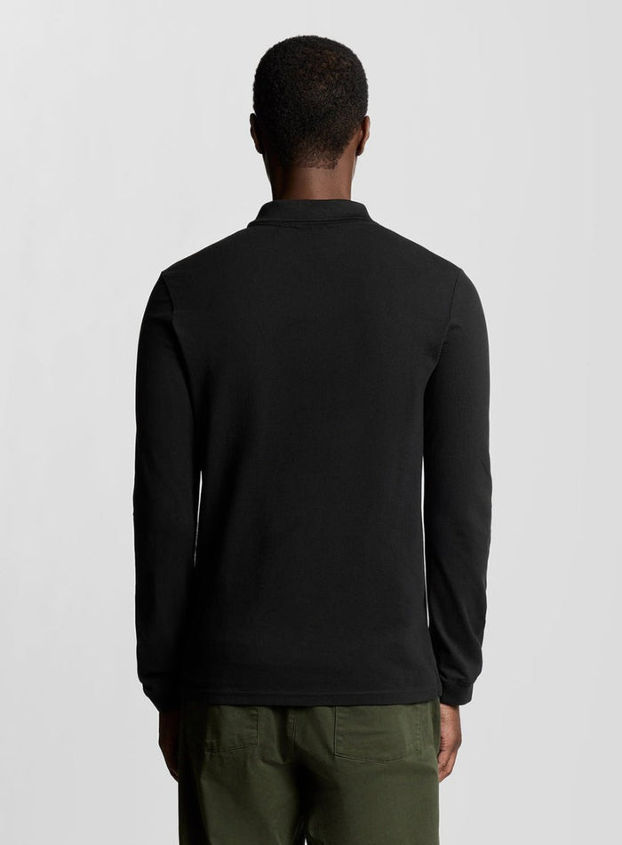 LYLE & SCOTT LS Polo Shirt Jet Black - MAISONDEFASHION.COM