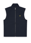 LYLE & SCOTT Mesh Back Softshell Funnel Neck Gilet Dark Navy - MAISONDEFASHION.COM