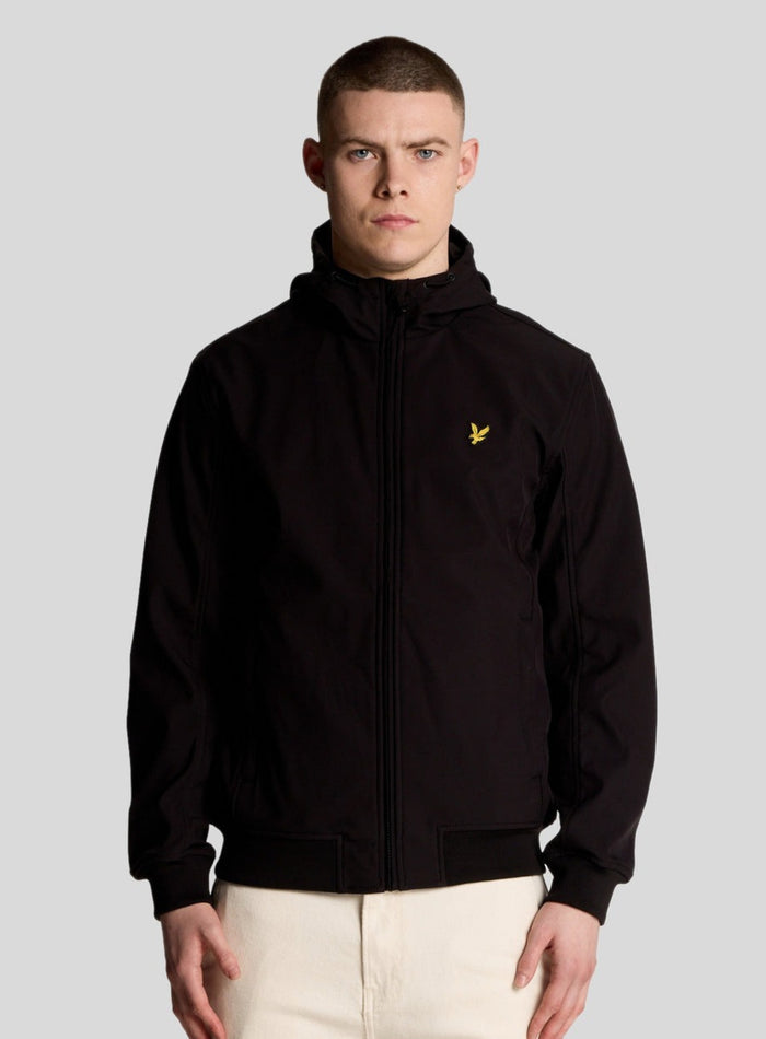 LYLE & SCOTT Mesh Lined Softshell Jacket Jet Black - MAISONDEFASHION.COM