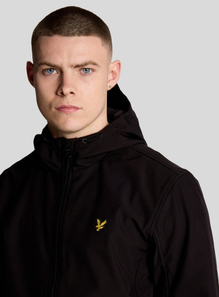 LYLE & SCOTT Mesh Lined Softshell Jacket Jet Black - MAISONDEFASHION.COM