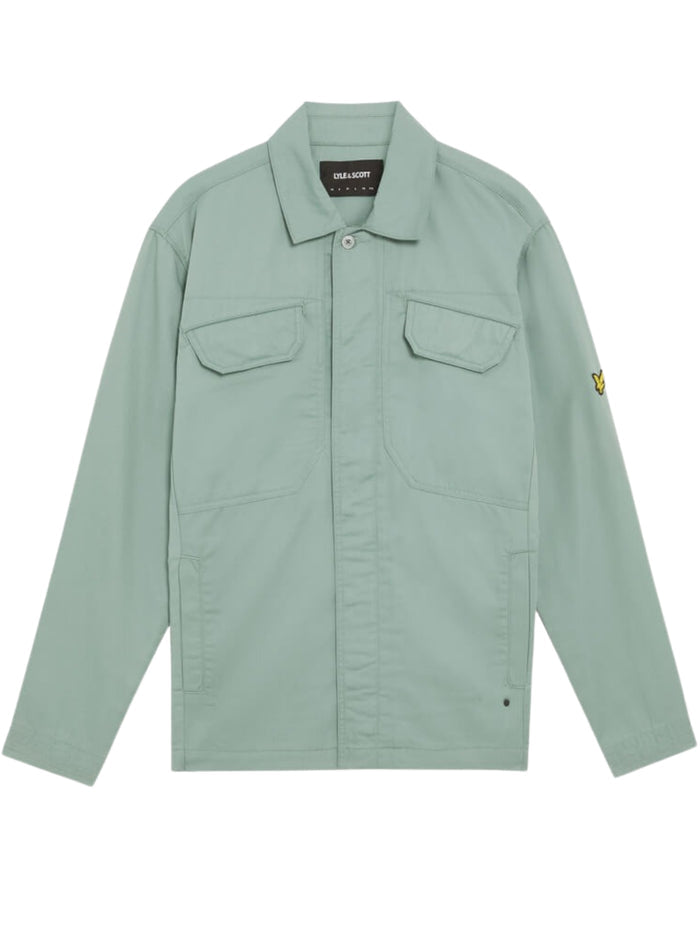 LYLE & SCOTT Multi Pocket Full Zip Overshirt Cold Mint - MAISONDEFASHION.COM