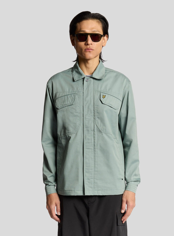 LYLE & SCOTT Multi Pocket Full Zip Overshirt Cold Mint - MAISONDEFASHION.COM